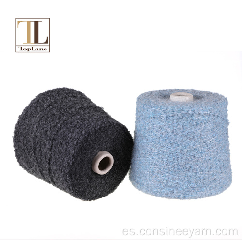lana de alpaca mezclada con hilo de tejer en cono